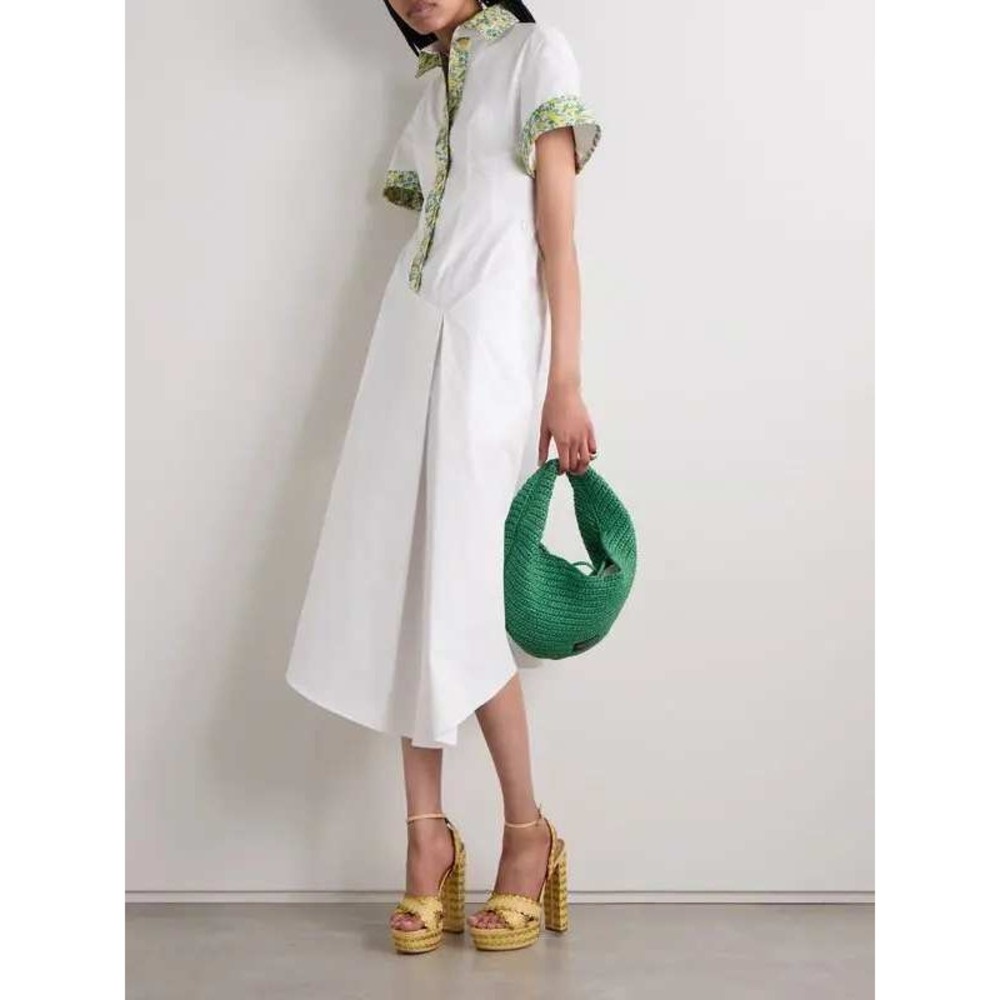 ROSIE‎ ASSOULIN Relaxed Hippy paneled floral jacquard Midi Dress Size 4